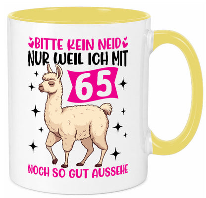 65. Geburtstag | 65 Jahre Lama gut aussehen Geschenkidee Humor Tasse