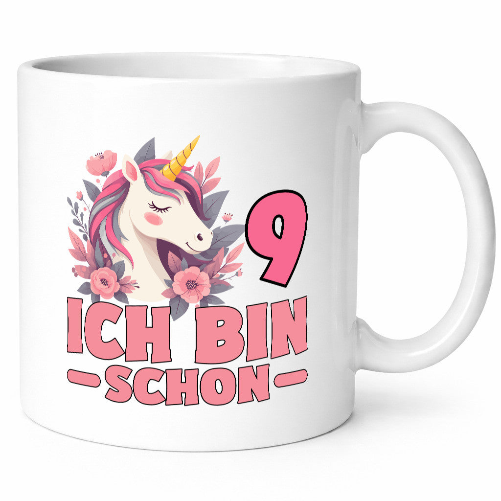 9. Geburtstag | 9 Jahre Einhorn bin schon Mädchen Geschenk Geschenkidee