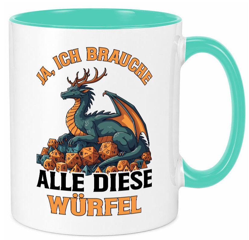 Ja ich brauche alle diese Würfel | Drache Rollenspiel v2 Geschenk Humor
