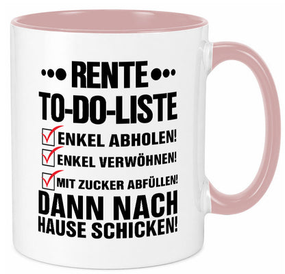 Rente To-Do-Liste | Rentner Tasse Enkel verwöhnen Geschenk Ruhestand Jubiläum