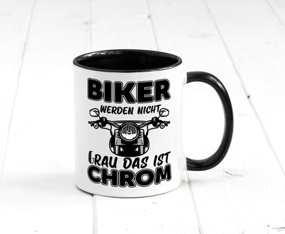 Biker werden nicht grau | Motorrradfahrer Tasse Humor Geschenkidee