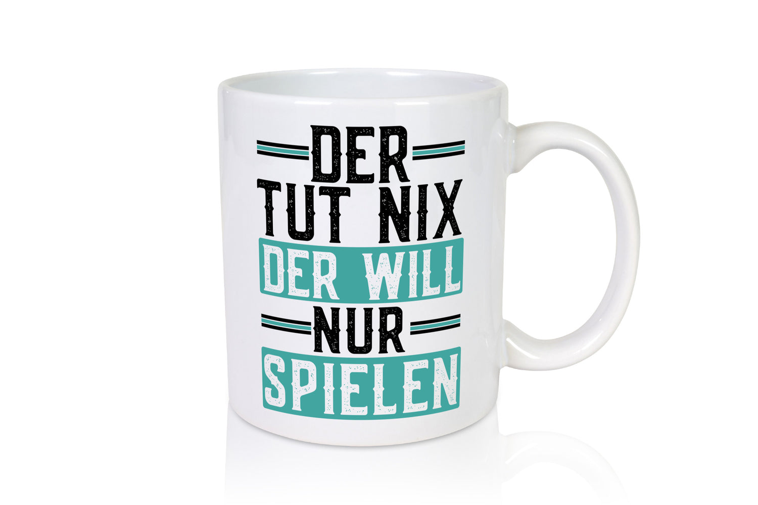 Der tut nix will nur Spielen lustig Humor Geschenkidee Geschenk Tasse