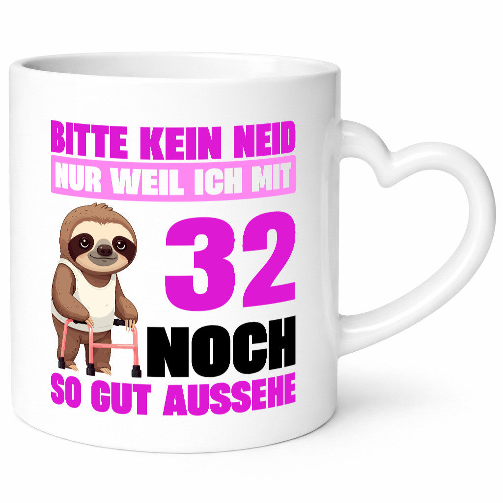 32. Geburtstag | Bitte kein Neid Faultier 32 Jahre lustiger Spruch Geschenk