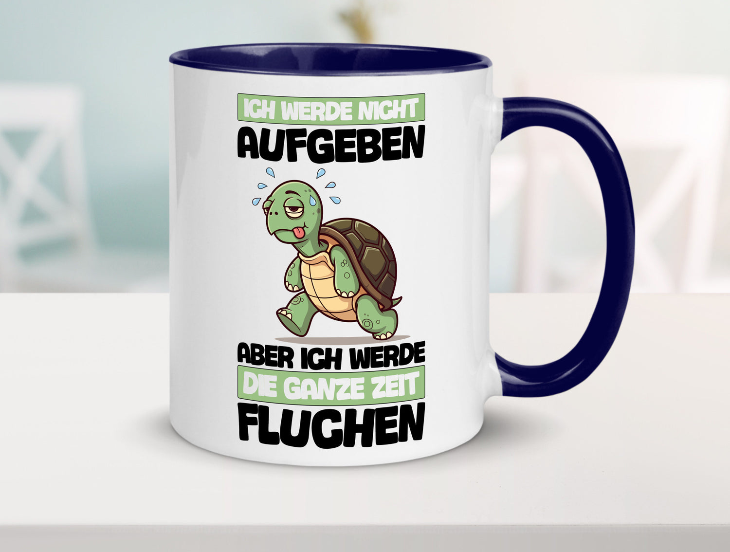 Ich geb nicht auf werde aber fluchen | Schildkröte Joggen v2 Humor Geschenkidee