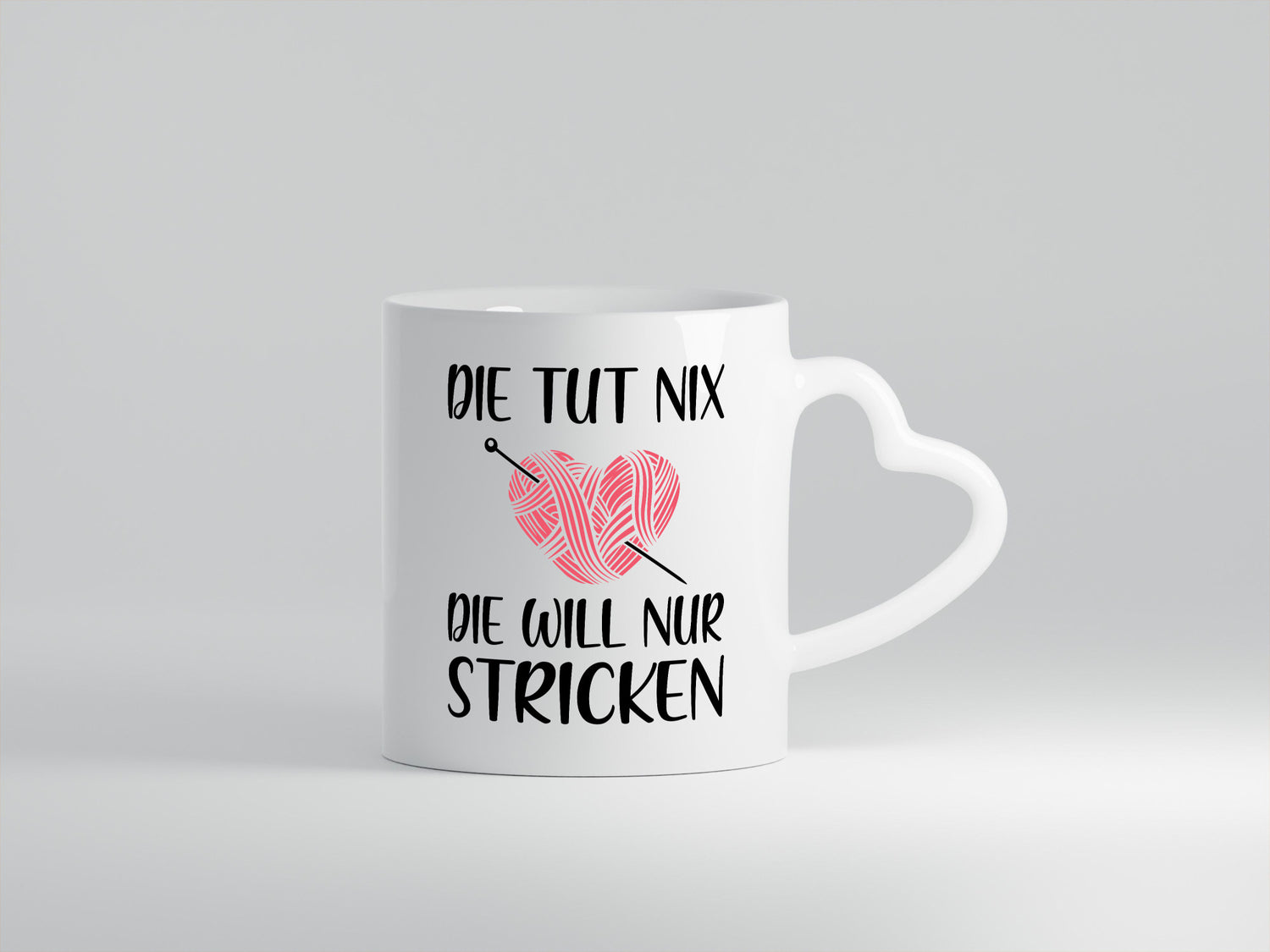 Die tut nix will nur Stricken | Frau lustig Humor Geschenkidee Geschenk Tasse