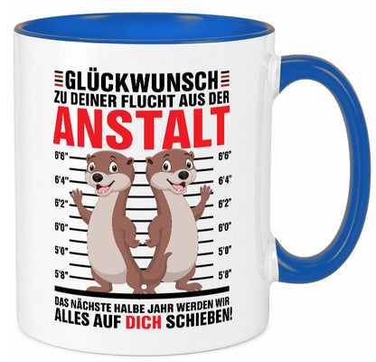 Glückwunch zur Flucht | Jobwechsel Arbeitskollegen Geschenk Arbeit Kollegen