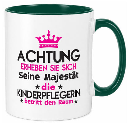 Seine Majestät Kinderpflegerin | Kinder Pflegeberuf Humor Arbeit Kollegen Büro Tasse