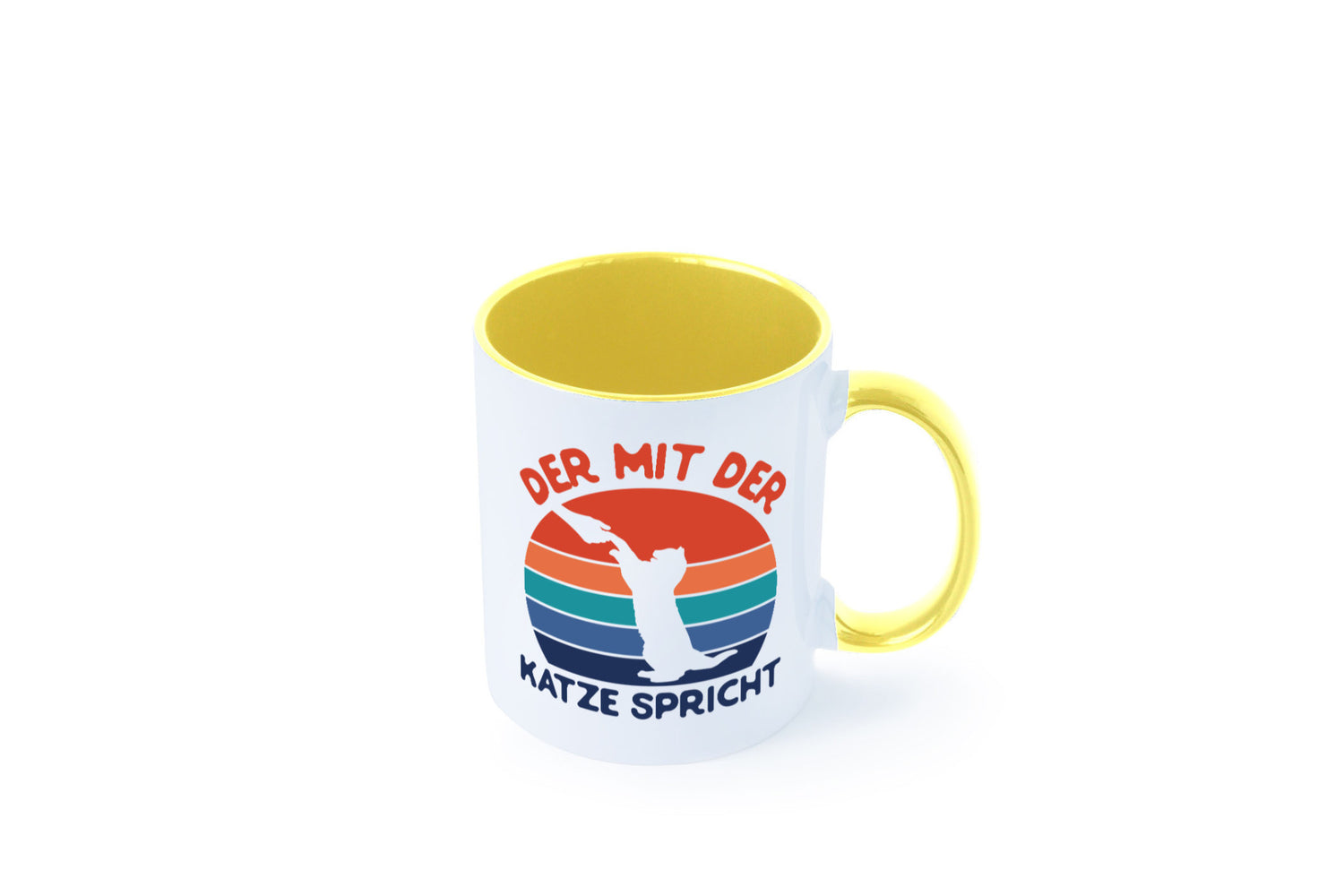 Der mit Katze Spricht | Katzenliebhaber Humor Tierliebhaber Geschenkidee Tasse