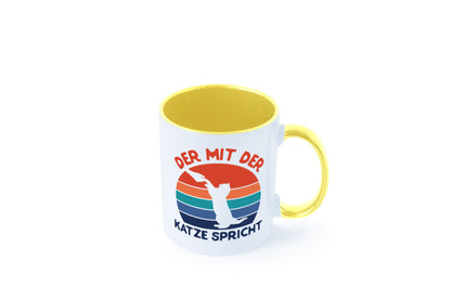 Der mit Katze Spricht | Katzenliebhaber Humor Tierliebhaber Geschenkidee Tasse