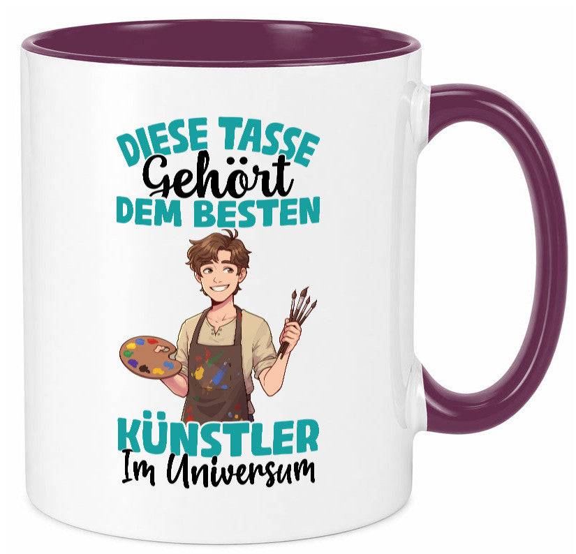 Im Universum: Künstler | Kunst Geschenkidee Humor Tasse