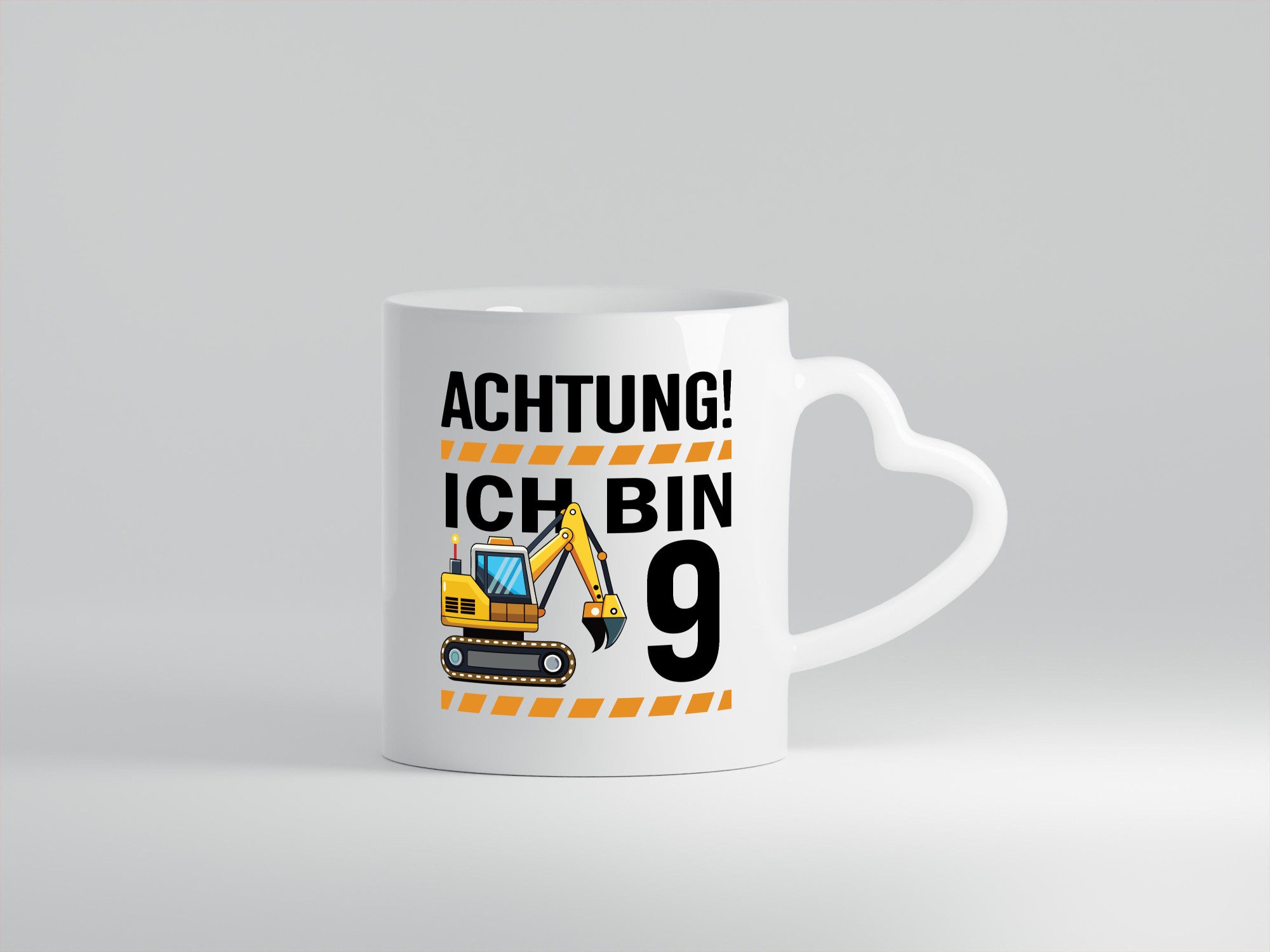 9 Geburtstag Ich bin | Bagger Junge lustiger Spruch Geschenk Geschenkidee Tasse