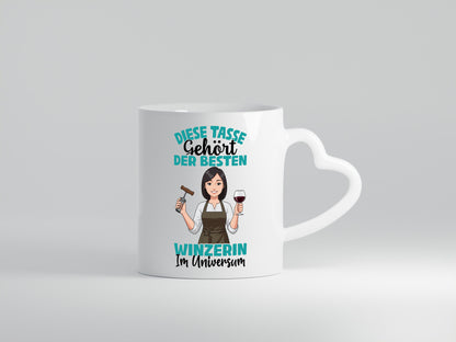 Im Universum: Winzerin | Weinbauer Wein lustiger Spruch Geschenk Humor
