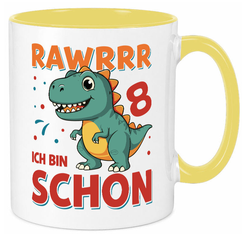 8. Geburtstag | 8 Jahre Raw ich bin schon T-Rex Geschenk Geschenkidee lustiger
