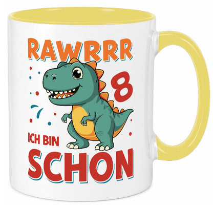 8. Geburtstag | 8 Jahre Raw ich bin schon T-Rex Geschenk Geschenkidee lustiger
