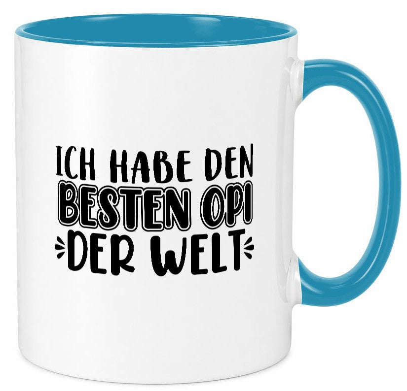 Bester Opi der Welt | Opa Tasse Großvater Statement lustiger Spruch Geschenk