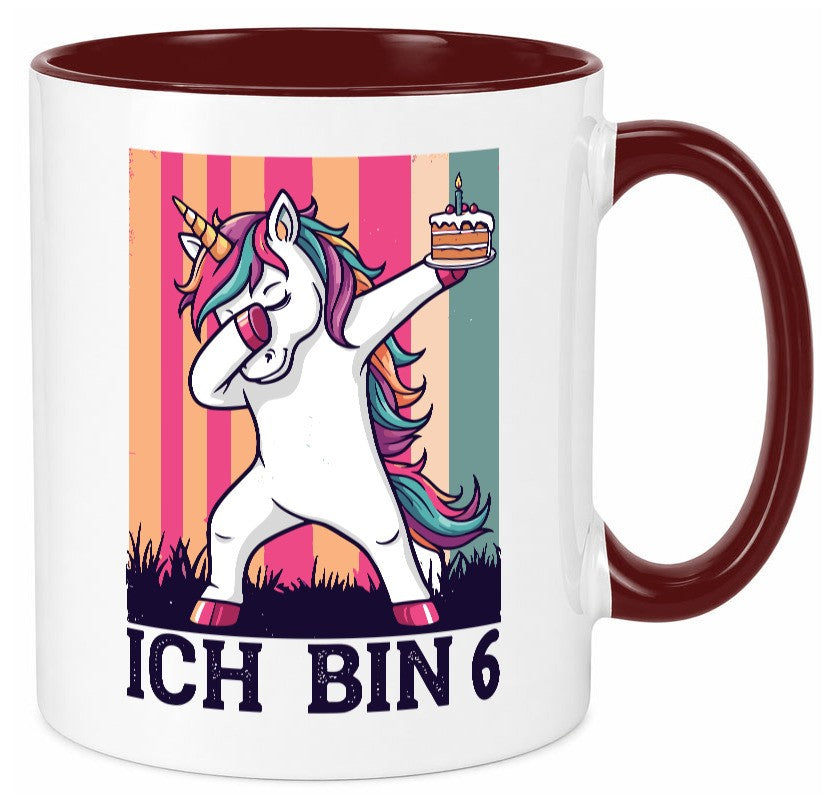 6 Geburtstag | Einhorn Damping Mädchen lustiger Spruch Geschenk Geschenkidee Tasse