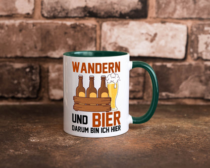 Wandern und Bier darum bin ich hier | Bierkasten lustiger Spruch Geschenk Humor