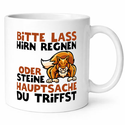Hirn regen lassen lustiger Spruch Geschenk Humor Geschenkidee Tasse