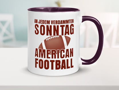 American Football | Sportfan Motiv jeden Sonntag Humor Geschenkidee Tasse