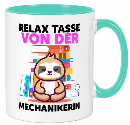 Relax Tasse: Mechanikerin | KFZ Humor Geschenkidee Tasse