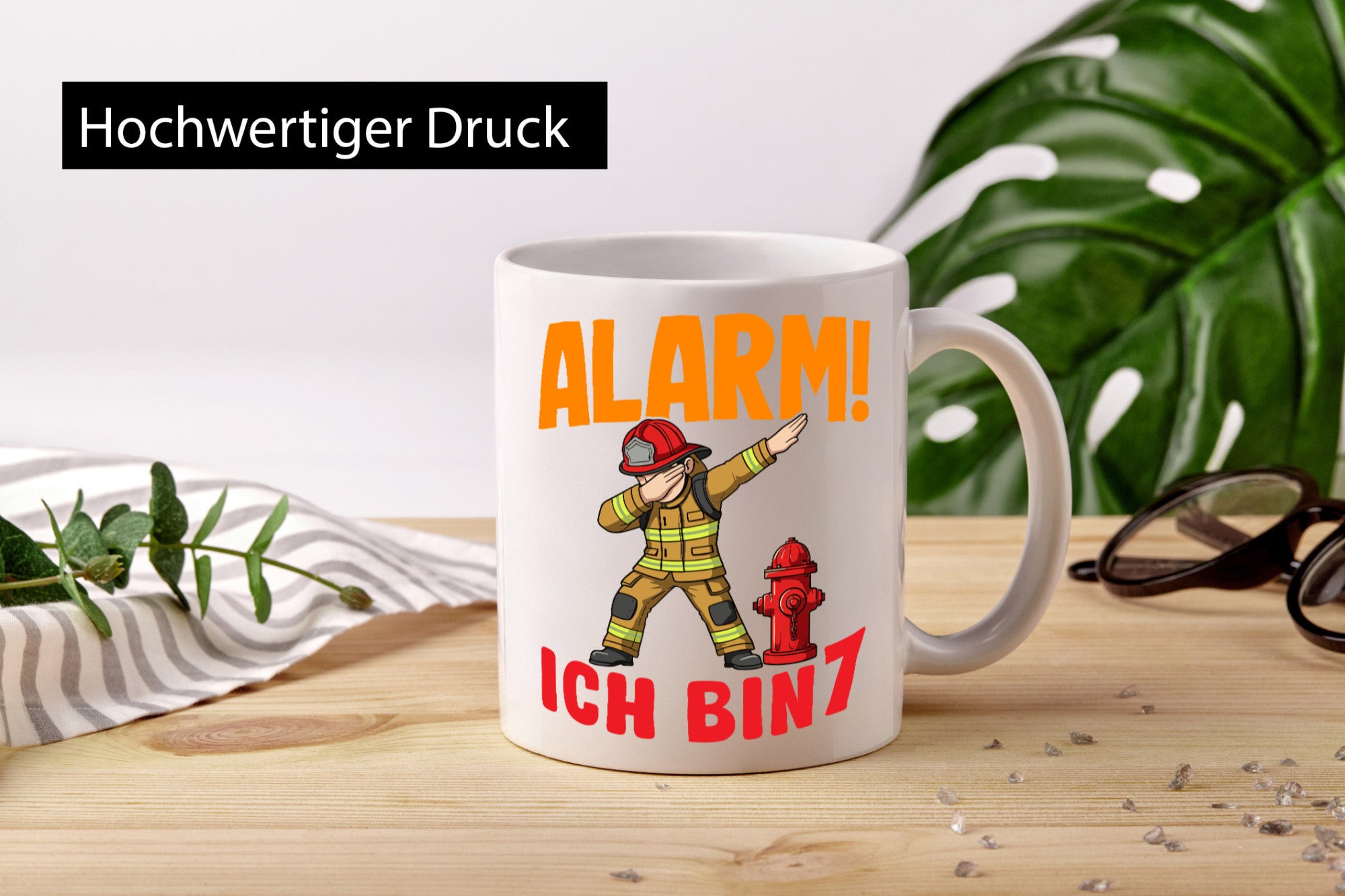 7. Geburtstag | 7 Jahre Feuerwehr Junge lustiger Spruch Geschenk Geschenkidee