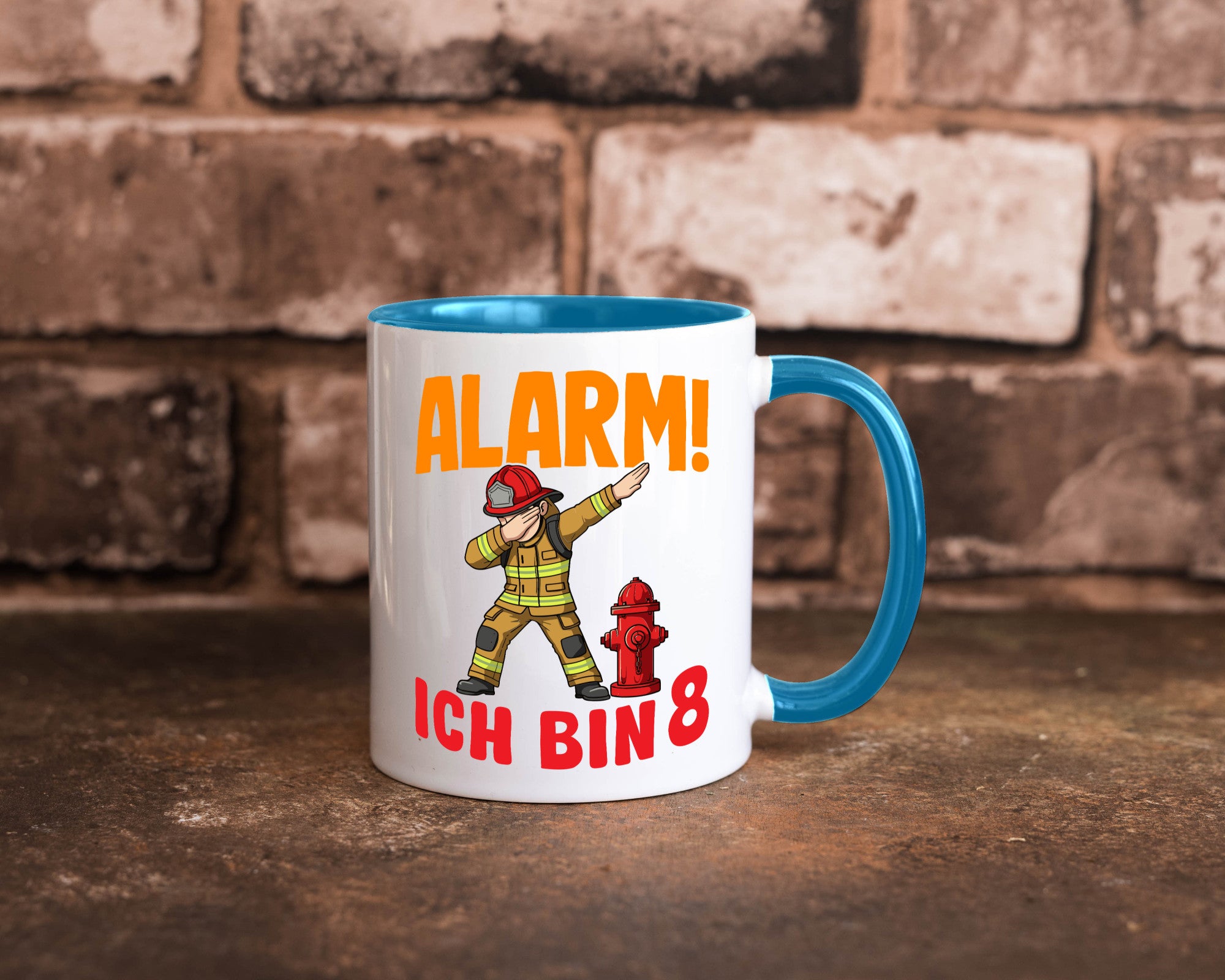 8. Geburtstag | 8 Jahre Feuerwehr Junge lustig Geschenkidee Geschenk Tasse