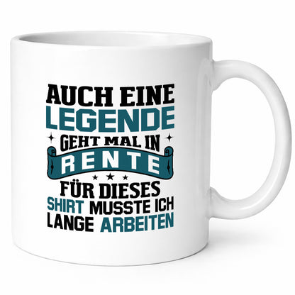 Legende geht in Rente | Sterne lustiger Spruch Geschenk Humor Geschenkidee Tasse