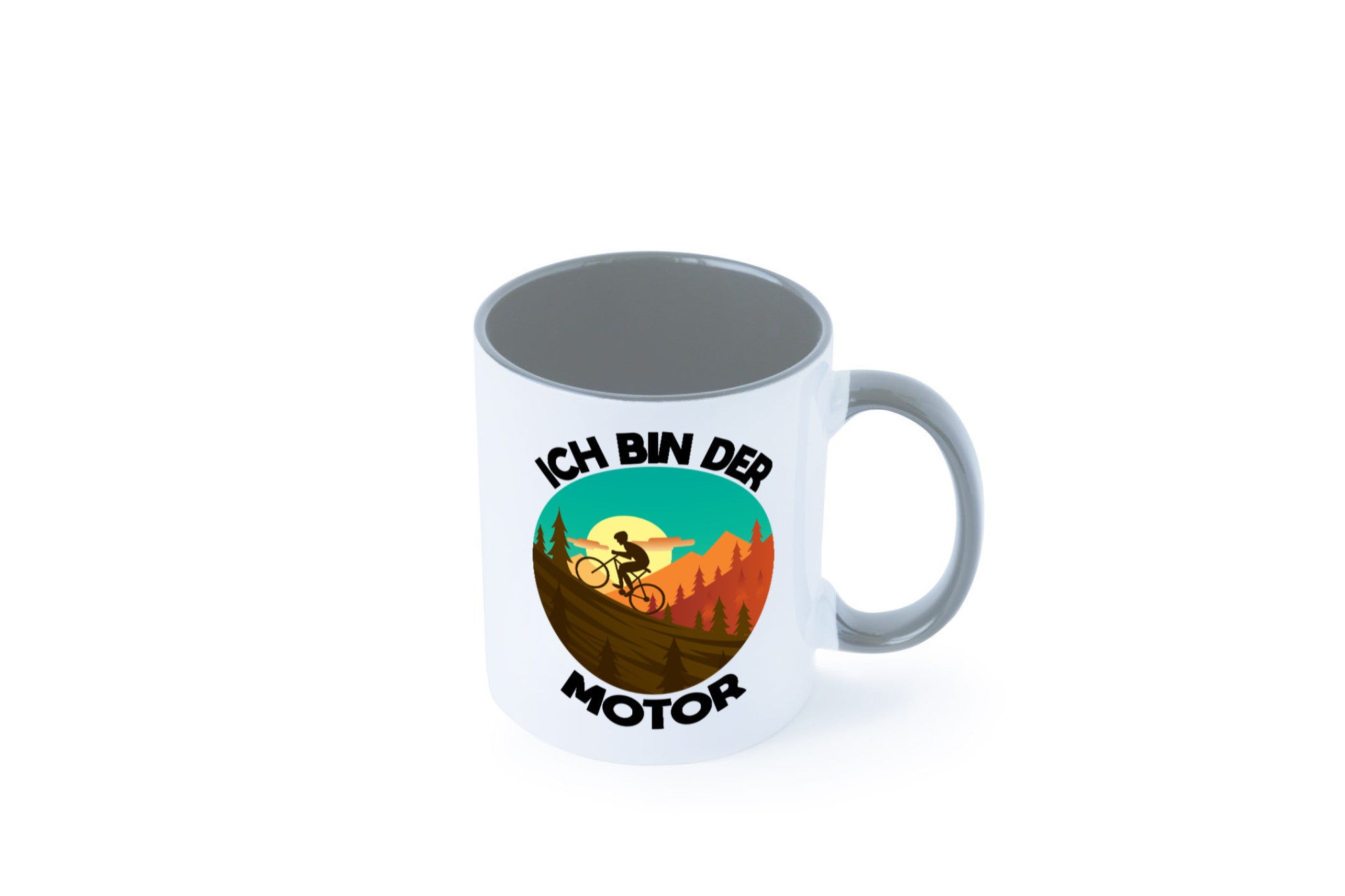 Ich bin der Motor | Mountainbiking Fahrrad Berge Geschenkidee Humor Tasse
