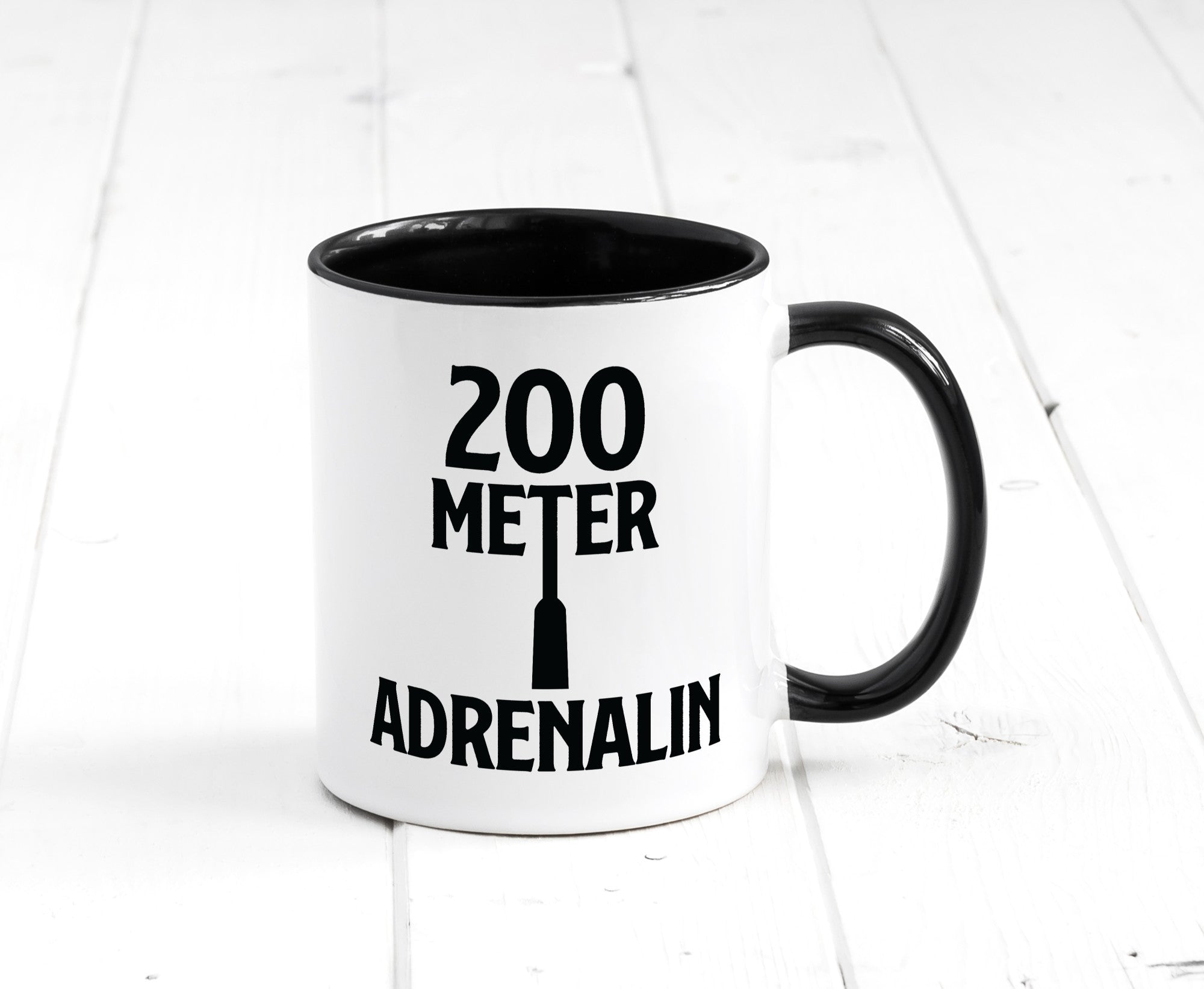 200 Meter Adrenalin v2 lustig Humor Geschenkidee Geschenk Tasse