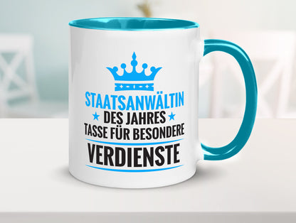 Besonderer Verdienst: Staatsanwältin | Anwältin lustiger Spruch Geschenk Humor