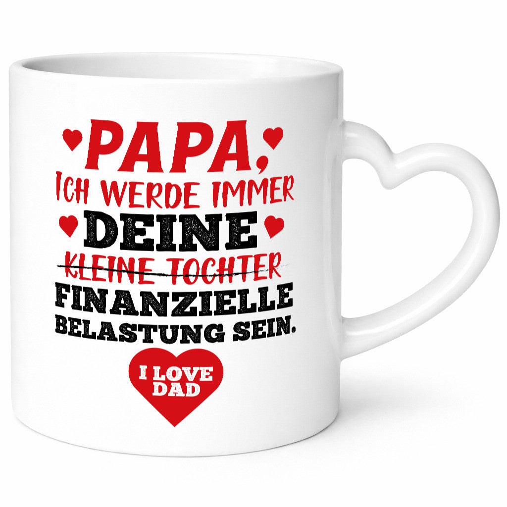 Finanzielle Belastung lustiger Spruch Geschenk Humor Geschenkidee Tasse