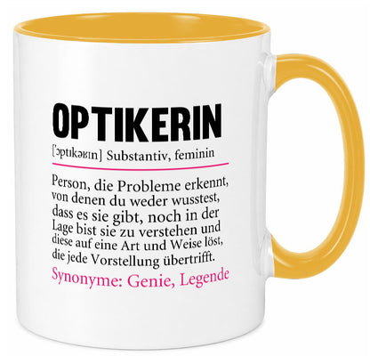 Optikerin | Spruch Humor Beruf Augenoptik Arbeit Kollegen Büro Geschenkidee