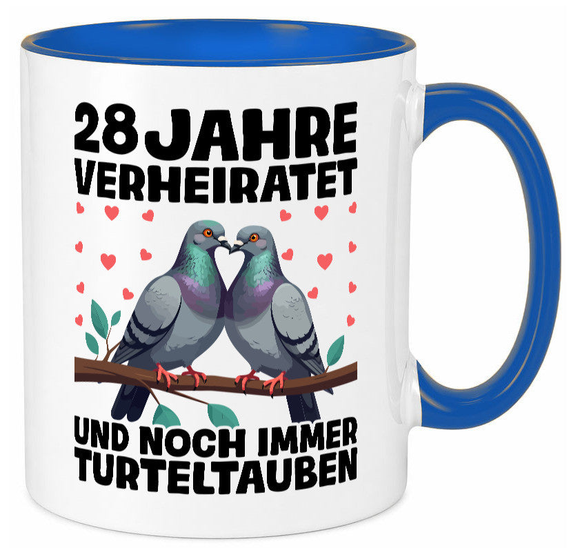 28 Jahre verheiratet | Turteltauben Ehe Ehepaar Geschenk Humor Geschenkidee