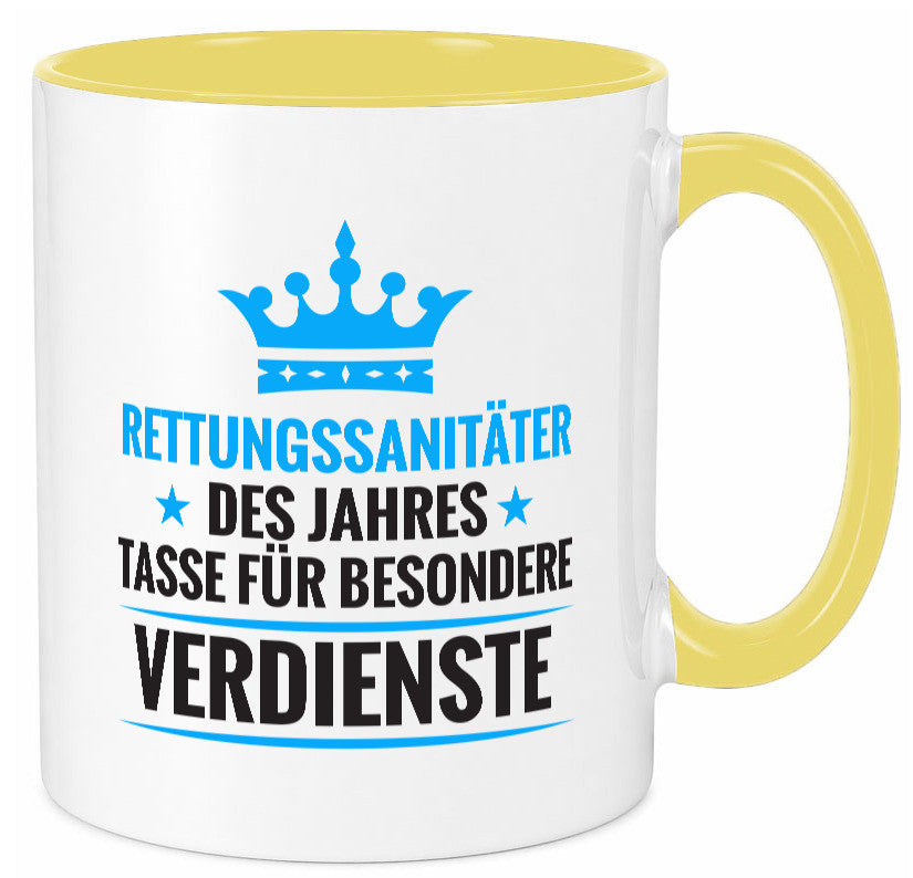 Besonderer Verdienst: Rettungssanitäter | Sanitäter Humor Geschenkidee Tasse