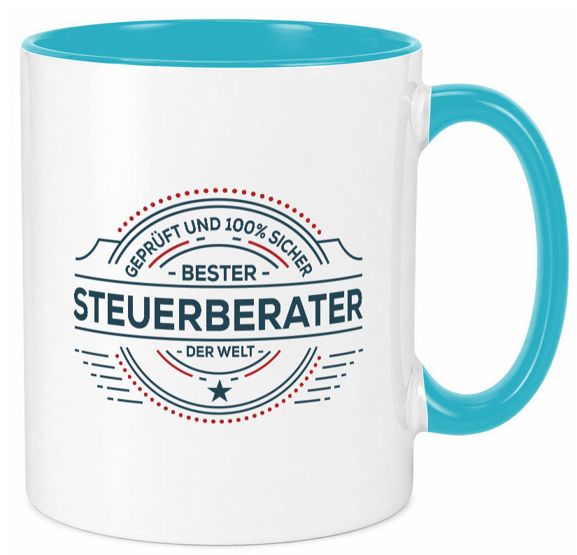 Geprüft und sicher: Steuerberater | Steuern Geschenk Humor Geschenkidee Tasse