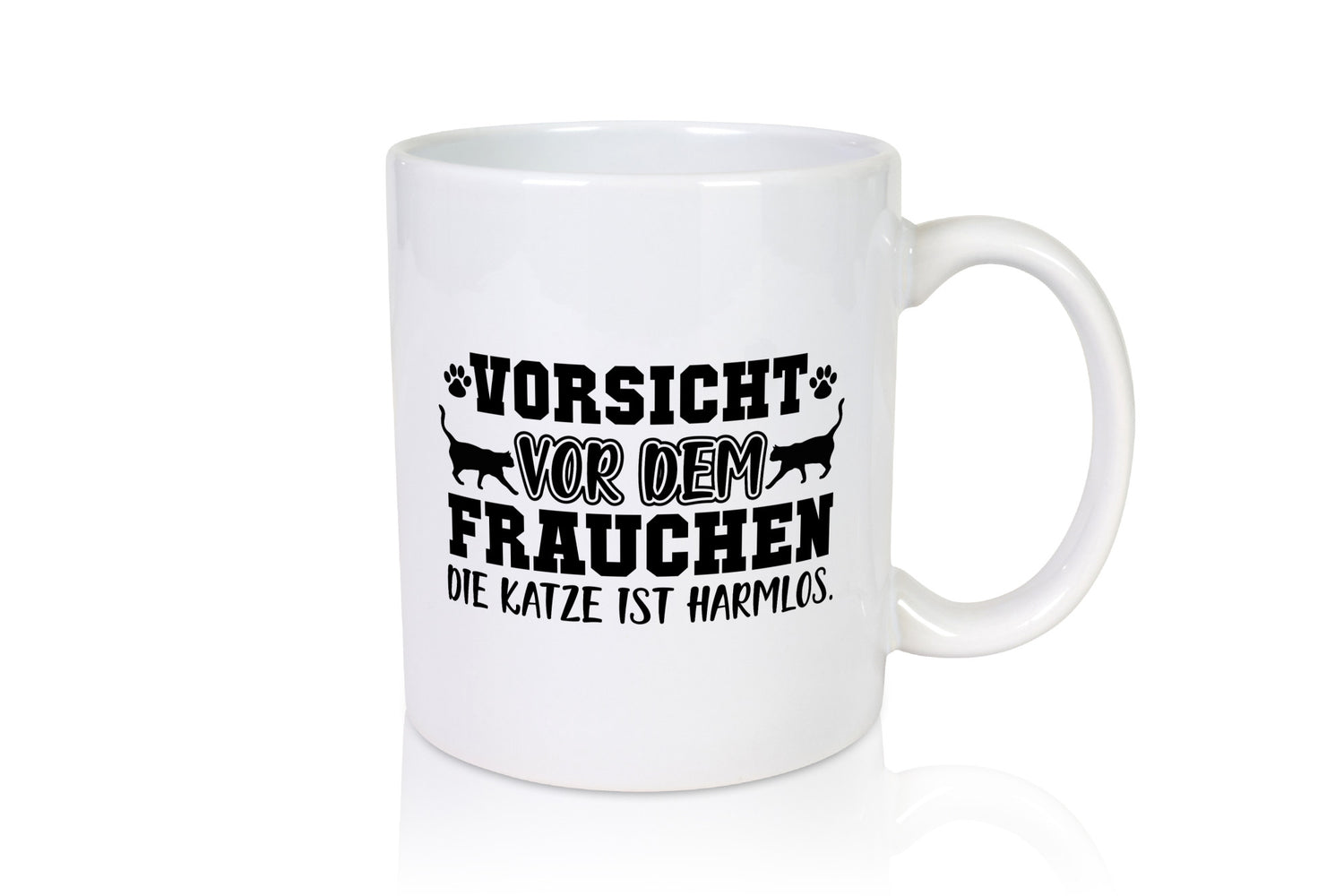 Vorsicht vor Frauchen | Frauen Tasse Katzenbesitzerin Humor Tierliebhaber