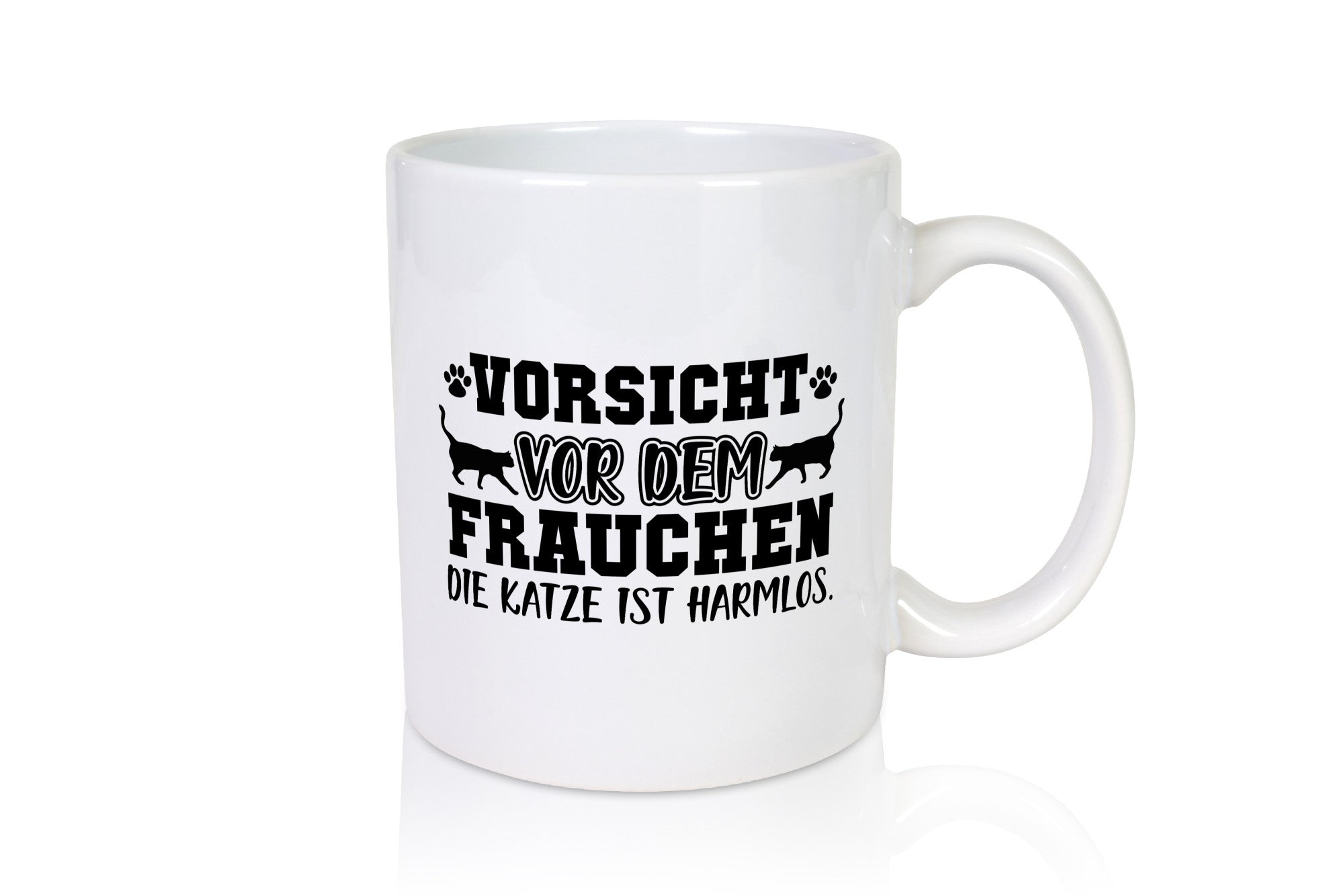Vorsicht vor Frauchen | Frauen Tasse Katzenbesitzerin Humor Tierliebhaber