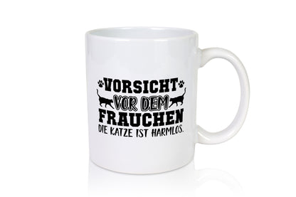 Vorsicht vor Frauchen | Frauen Tasse Katzenbesitzerin Humor Tierliebhaber