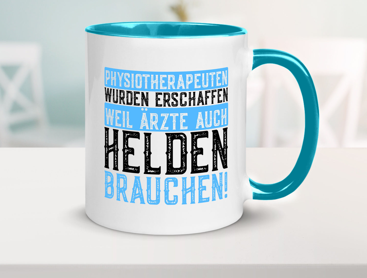 Physiotherapeut | Helden Therapeutin lustiger Spruch Humor Geschenkidee Tasse