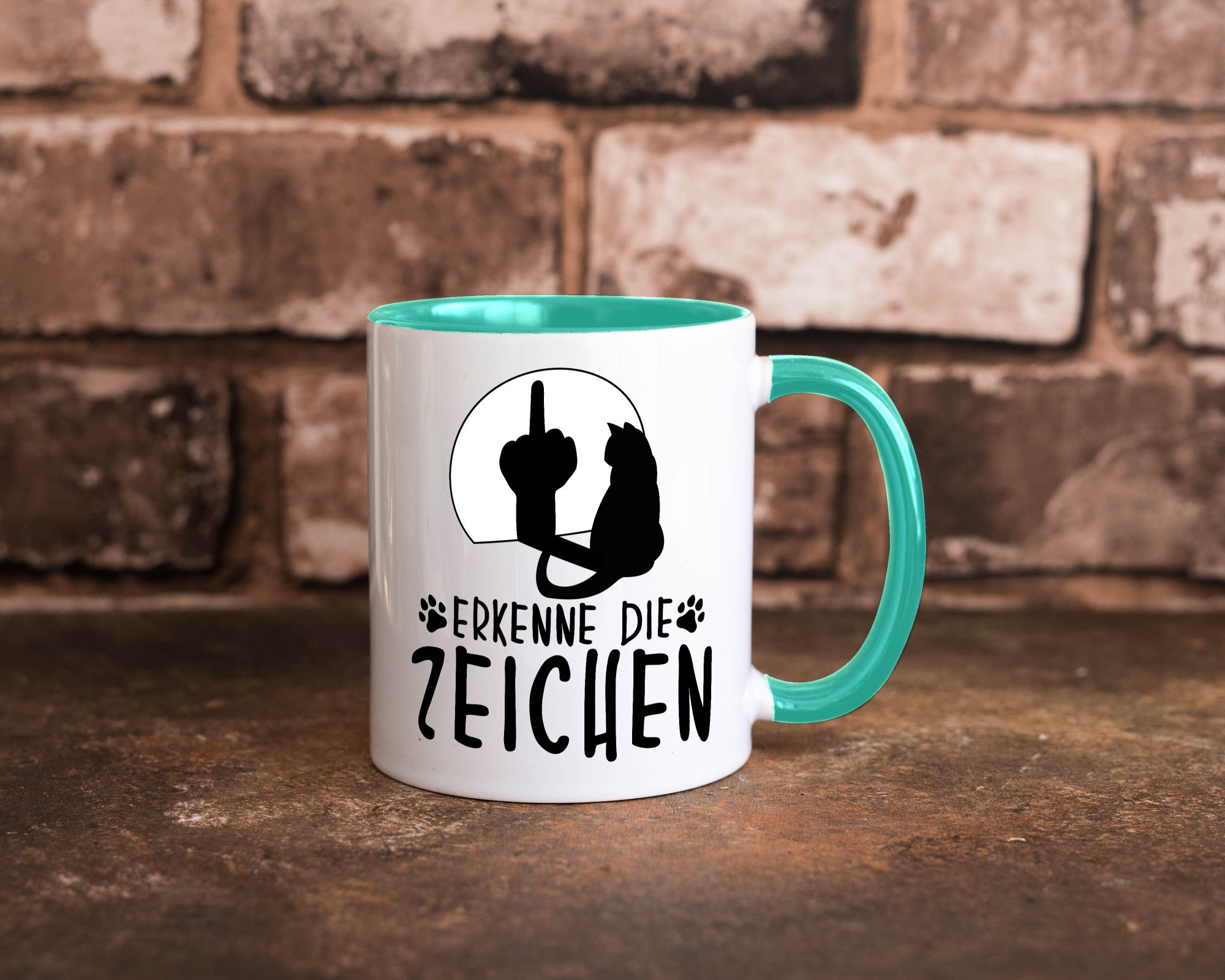 Erkenne die Zeichen | Katze Humor Tierliebhaber Geschenkidee Tasse
