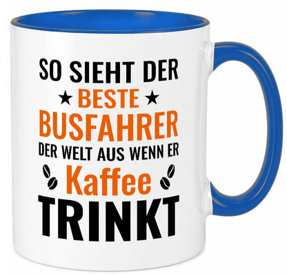Kaffee trinkt: Busfahrer | Berufsfahrer Fahrer Geschenk Arbeit Kollegen Büro