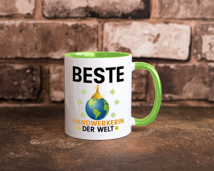 Welt Beste Handwerkerin | Handwerkerinnen lustiger Spruch Geschenk Humor Tasse