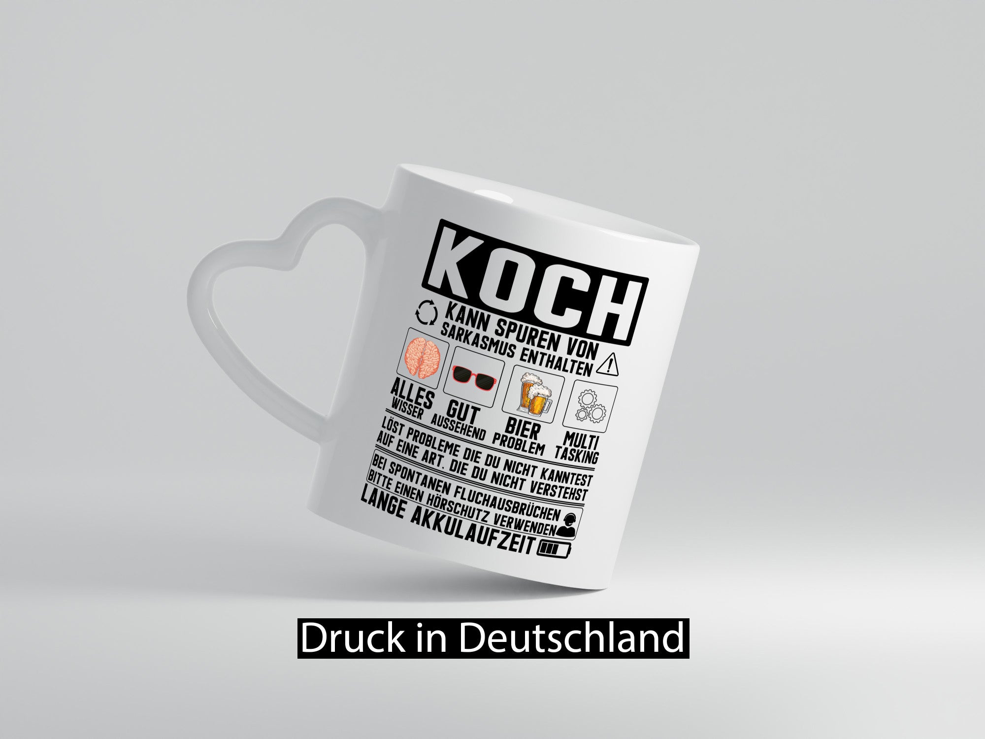 Definition von Koch | Küchenchef Warnhinweise Humor Geschenkidee Arbeit