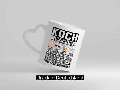 Definition von Koch | Küchenchef Warnhinweise Humor Geschenkidee Arbeit