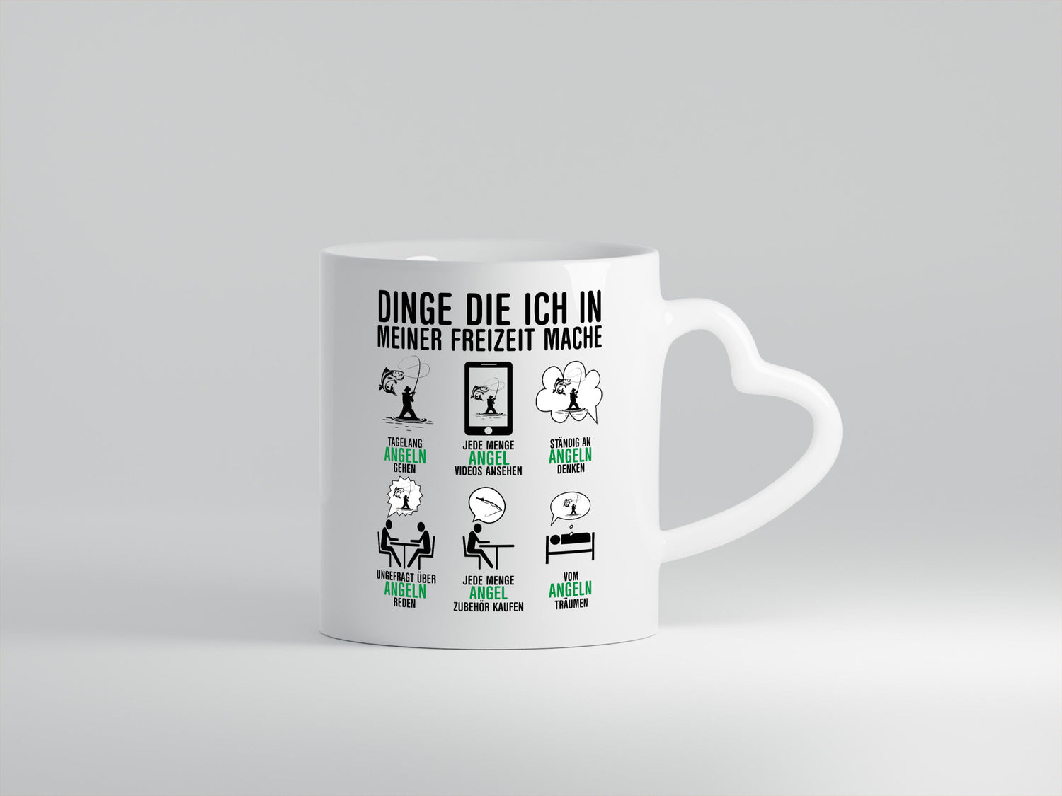 Dinge die ich in meiner Freizeit mache | Angler Angeln Humor Geschenkidee Tasse