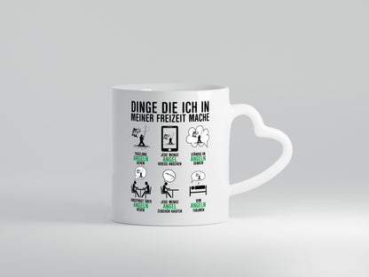 Dinge die ich in meiner Freizeit mache | Angler Angeln Humor Geschenkidee Tasse