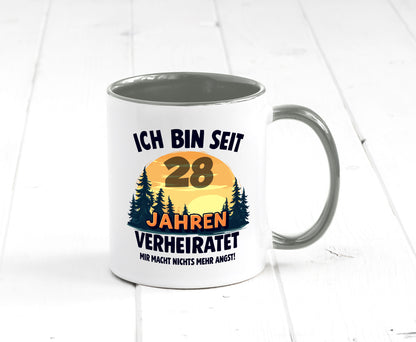 Ich bin Verheiratet | 28. Hochzeitstag Ehepaar v2 lustiger Spruch Geschenk