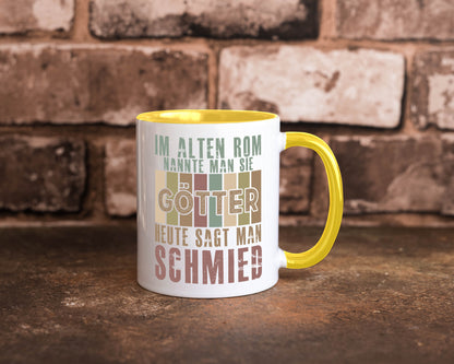 Heute sagt man: Schmied | schmieden lustig Humor Geschenkidee Geschenk Tasse