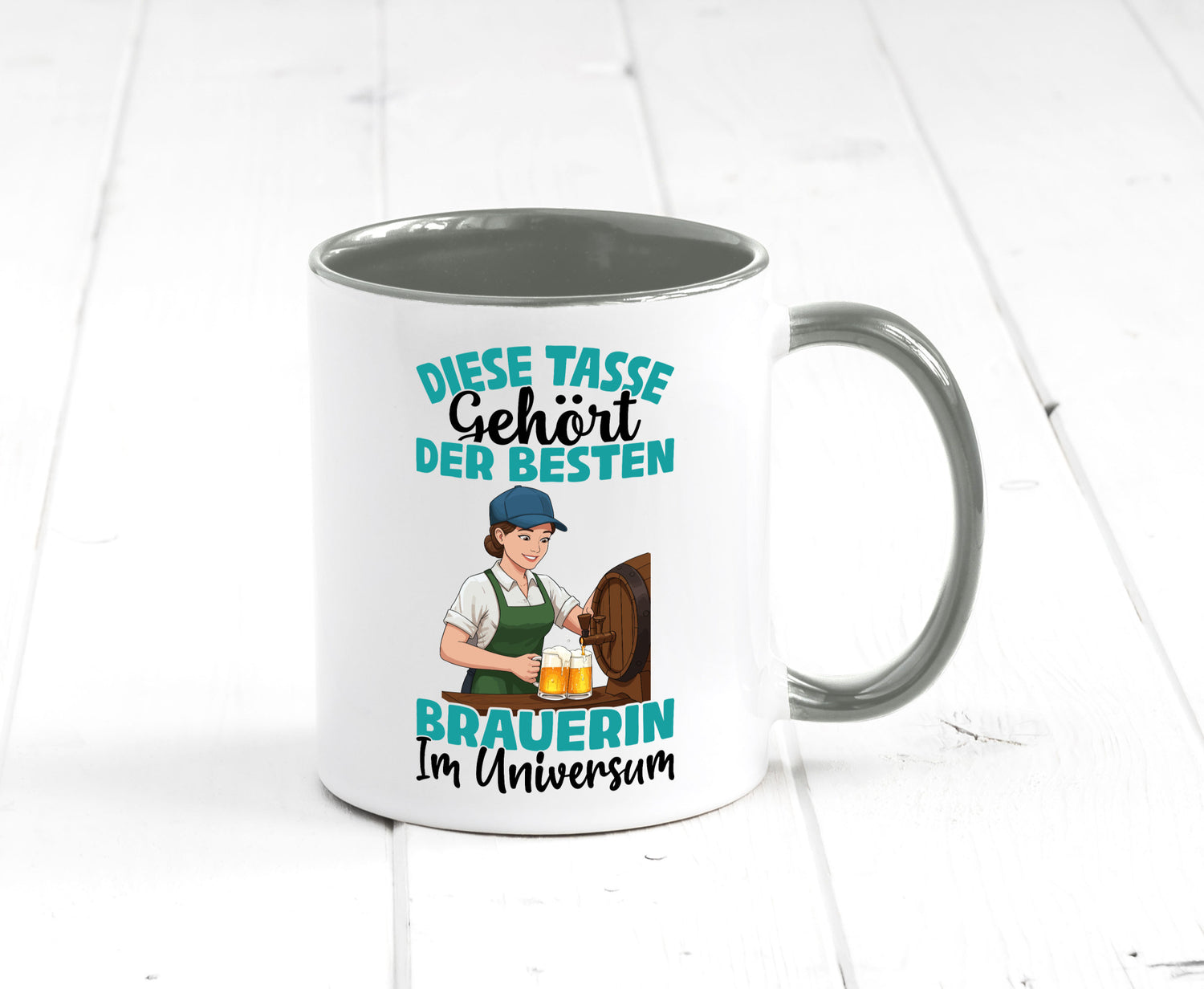 Im Universum: Brauerin | Bier Brauerei lustiger Spruch Geschenk Humor