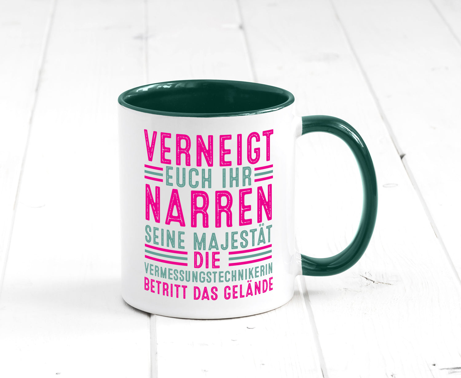 Verneigt euch: Vermessungstechnikerin | Techniker Humor Geschenkidee Tasse